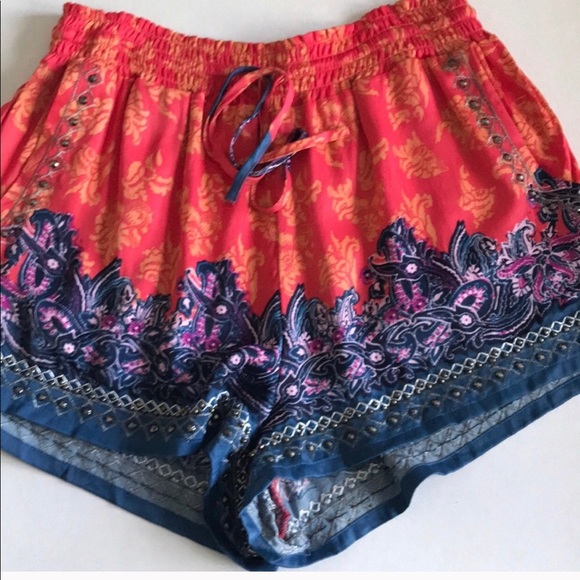 Free People boho, beaded shorts - Picture 2 of 6